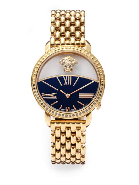 versace msh gold watch|Versace watches with diamond.